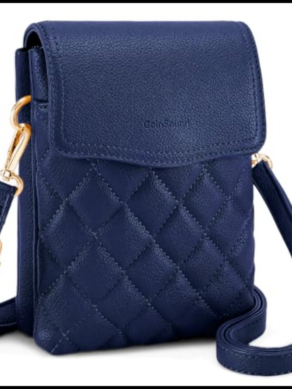 RFID Small Crossbody Phone Purse Quilted Vegan Leather Travel Bag